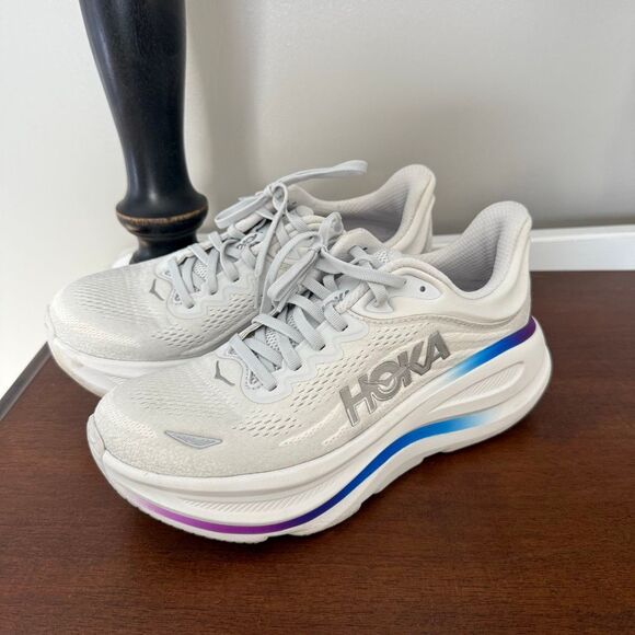Hoka Shoes - Hoka Bondi 9 Women’s White Running Shoes Sneakers